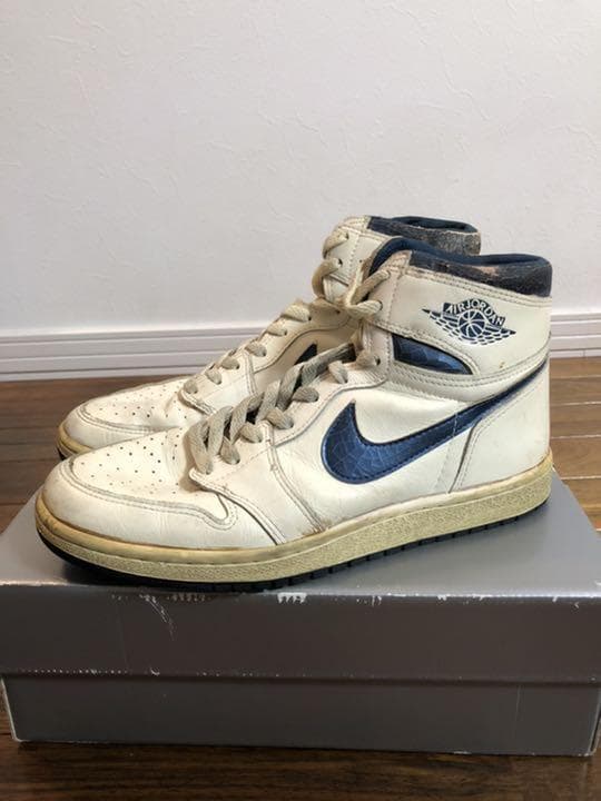 Nike Air Jordan 1 Metallic Blue 1985 Vintage 